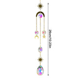 HULIANFU New Indian Style Dreamcatcher Moon Handmade Wind Chimes Wall Ornament Girls Room Decoration Feather Dream Catcher