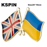 HULIANFU Ukraine flag pin lapel pin badge  Brooch Icons 1PC KS-0187