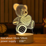 HULIANFU Romantic Love 3D Acrylic Led Lamp for Home Children Night Light Table Lamp Birthday Party Decor Valentine Day Bedside Lamp