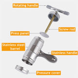 HULIANFU Spaghetti Kitchen Utensils Stainless Steel Household Small Manual Pasta Machine Hand Pressure Noodle Press Noodle Machine
