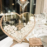 HULIANFU Wedding Guest Book Wedding Guestbook Wedding Drop Box Guestbook Hearts Wedding Guest Book Alternative Transparent Guest Book Wed
