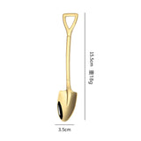 HULIANFU Stainless Steel Coffee Tea Spoon Creative Retro Shovel Scoop for Dinner Ice Cream Dessert Watermelon Kitchen Tableware Bar Tool