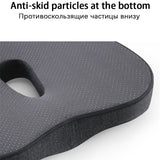 HULIANFU Memory Foam Lumbar Cushion Orthopedic Pillow Office Chair Cushion Support Waist Back Pillow Sets Car Seat Cushion Hips Massager