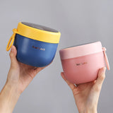 HULIANFU Mini Thermal Lunch Box Food Container with Spoon Stainless Steel Vaccum Cup Soup Cup Insulated Lunch Box taza desayuno portatil