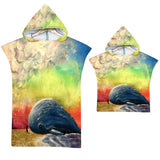 HULIANFU Sea Animals Hooded Beach Towel for Adult Kids Super Soft Childrens Beach Bath Towel Outdoor Poncho Bathrobe Towels