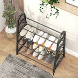 HULIANFU Shoe rack creative light luxury wind dust-proof storage shoe rack dormitory stainless steel