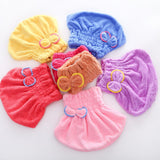 HULIANFU Shower Cap Microfibre Quick Hair Drying Bath Towel Spa Bowknot Wrap Towel Cap Bathroom Accessories Bonnets for Women Designer