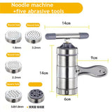 HULIANFU Spaghetti Kitchen Utensils Stainless Steel Household Small Manual Pasta Machine Hand Pressure Noodle Press Noodle Machine