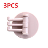 HULIANFU Three Branch Rotatable Seamless Adhesive Hook Strong Bearing Stick Hook Kitchen Wall Hanger Bathroom Kitchen supplies Hooks