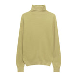 Hulianfu Winter High Quality Wwomen's Wool Sweater Solid Color High-neck Pullover Long-sleeved Knit Top