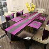 HULIANFU Table Runner Wedding Pillowcase Napkin Floral Tablecloth Decoration European Tasseled For Home Party Christmas camino de mesa