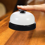 HULIANFU Stainless Steel Hand Pressing Service Bell Answer Bell Reception Desk Bell Ring Table Pet Bell For Restaurant Kitchen Bar