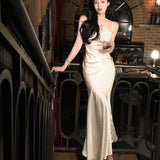 Hulianfu Sexy Sleeveless Spaghetti Strap Evening Party Prom Elegant Backless Floral Long Maxi Wedding Dresses for Women Female Summer New