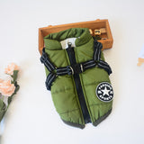 HULIANFU Pet Harness Vest Clothes Puppy Clothing Waterproof Dog Jacket Winter Warm Pet Clothes For Small Dogs Shih Tzu Chihuahua Pug Coat