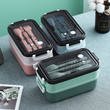 HULIANFU Lunch Box Bento Box for School Kids Office Worker 3layers Microwae Heating Lunch Container Food Storage Box