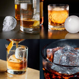 HULIANFU SILIKOLOVE Square Skull Ice Cube Maker Ice Ball Mold Silicone Ice Cube Trays for For Party Bar Summer Whisky Drinks