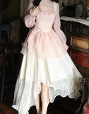 Hulianfu 2023 New High Waisted French Style Long Sleeve Elegant Dresses Chic A Line Casual Dress Chiffon Long Dress for Women