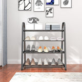 HULIANFU Shoe rack creative light luxury wind dust-proof storage shoe rack dormitory stainless steel