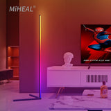 HULIANFU RGB LED Floor lamp Indoor Home Decoration Modern Corner Floor Lamp Living Rome Art Decor Atmospheric Standing Stand Lighting