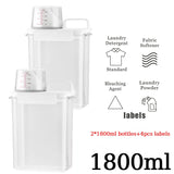 HULIANFU Multi-Use Laundry Powder Detergent Dispenser Food Grains Rice Storage Container Pour Spout Measuring Cup Detergent Box