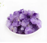 HULIANFU Natural Amethyst Rough Stone Earrings Simple and Fashionable Women  Earrings Earrings Crystal Flower Jewelry High-end Luxury