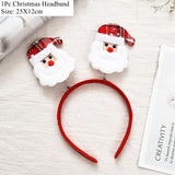 HULIANFU 2023 LuanQI Christmas Headbands for Children Adult Hair Band Red Christmas Santa Claus Snowman Antlers Headband Xmas Decoration Gifts