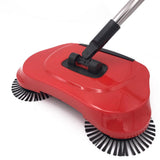HULIANFU Stainless Steel Sweeping Machine Push Type Hand Push Magic Broom Dustpan Handle Household Cleaning Package Hand Push Sweeper mop