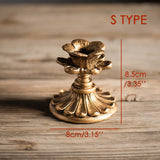HULIANFU Retro Candlestick Resin Candle Holder Sconce Nostalgic Antique French Candle Stick Rack Accessories Home Decor Photography Props