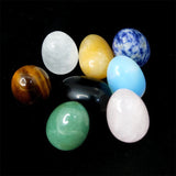 HULIANFU Natural Crystal Stone Egg Polished Agate Quartz Obsidian Minerale Jewelry Transfer Home Decoration Healing Craft DIY Gift Toy