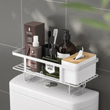 HULIANFU Toilet Water Tank Storage Rack Iron Toilet Punch-Free Multifunctional Storage Rack Bathroom Toilet Upper Shelf  shelf organizer
