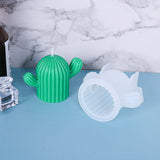 HULIANFU Mini Cactus Shape Candle Silicone Mold Handmade DIY Desktop Decoration Gypsum Epoxy Resin Aromatherapy Candle Silicone Mould