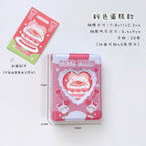 HULIANFU Lovely Bear photo album 3 Inch Love Heart Hollow Kpop Card Binder Name Card Book Photo Album Card Photocard ID Holder 40 Pockets