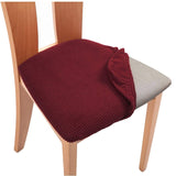 HULIANFU Removable Dining Chair Seat Cover Jacquard Dining Chair Covers Stretch Seat Cushion Slipcover for Dining Room Kitchen Chairs