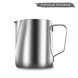 HULIANFU Stainless Steel Milk Frothing Pitcher Espresso Steam Coffee Barista Craft Latte Cappuccino Milk Cream Cup Frothing Jug Pitcher
