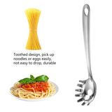 HULIANFU Pasta Scoop Food Grade Heat-Resistant Stainless Steel Noodle Tongs Pasta Spoon Spaghetti Server Colander Kitchen Supplies