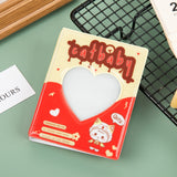 HULIANFU Kpop Card Binder 3inch Photo Album Hollow Love Heart Model Photocard Holder Plaid Album Instax Mini Album For Cards Collect Book