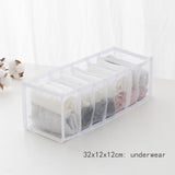HULIANFU Jeans Compartment Storage Box Closet Clothes Drawer Mesh Separation Box Stacking Pants Drawer Divider Can Washed Home Organizer