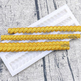 HULIANFU Pearl Rope Wave Flower Gemstone Shape Cake Side Lace Silicone Sugarcraft Mold Fondant Cake Decorating Tools