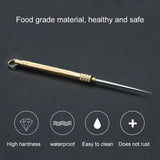HULIANFU Titanium Outdoor Edc Portable Multi-Purpose Toothpick Bottle Fruit Fork Camping Tool Toothpick Tube Is More Durable Than Floss