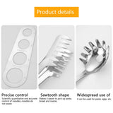 HULIANFU Pasta Scoop Food Grade Heat-Resistant Stainless Steel Noodle Tongs Pasta Spoon Spaghetti Server Colander Kitchen Supplies