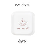 HULIANFU Spit Bones Bone Dish Household Melamine Plastic Dining Table Tray Dried Fruit Residue Snack Residue Dish Snack Dish Vinegar Dish