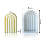 HULIANFU U Shape Scented Candle Mold Food Grade Silicone Mold DIY 3D Aromatherapy Candle Mould  Candle Making Supplies Home Wedding Decor