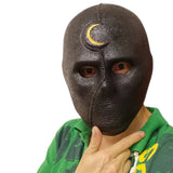 HULIANFU Super Hero Moon Knight Cosplay Costume Latex Masks Helmet Masquerade Halloween Accessories Party Costume Weapon Props