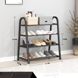 HULIANFU Shoe rack creative light luxury wind dust-proof storage shoe rack dormitory stainless steel