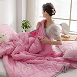 HULIANFU   YanYangTian Summer bedspread quilted blankets Air conditioning quilt bed linen for single bed Couple bed quilt 150 Single duvet