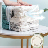 HULIANFU No Need Pump Vacuum Bags Large Plastic Storage Bags for Storing Clothes blankets Compression Empty Bag Covers Travel Accessories