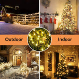 HULIANFU Outdoor Solar String Fairy Light 200 100 LED Festoon Waterproof Street Garland Solar Power Lamp Christmas Party for Garden Decor