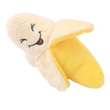 HULIANFU Pet Toys Plush Squeaky Toy Bite-Resistant Clean Dog Chew Puppy Training Toy Soft Banana Bone Vegetable Fruit Pet Supplies