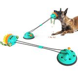 HULIANFU Suction Cup Dog Toy Molar Interactive Dog Toy Dog Rope Toy For Aggressive Chewers Squeaking Sound Tug Of War Function Teeth