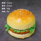 HULIANFU Simulation Fried Chicken Model Food Photo Prop Artificial Hamburger Fake French Fries Cake Funny Toys Fast Food Shop Display Dec